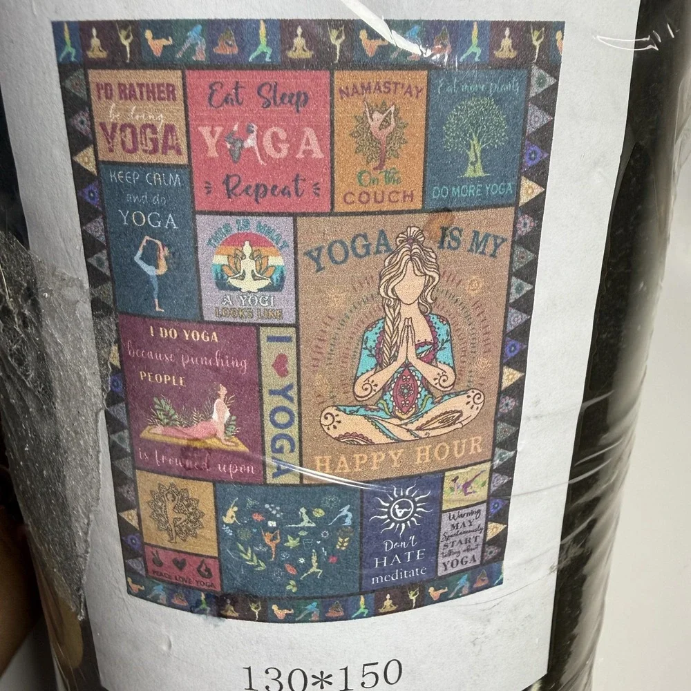 Funny Yoga Throw Blanket Zen Meditation Poses Gift for Women 60x50 Fleece Throw